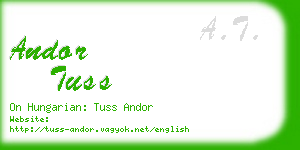 andor tuss business card